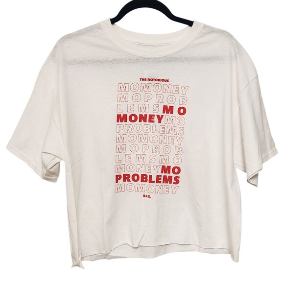 The Notorious Big White Red Money Problems Crop Top Size Large - Picture 1 of 5